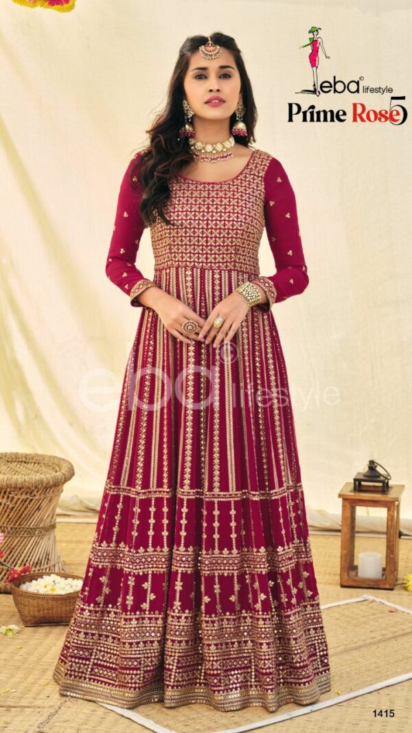 Eba Prime Rose 1417 - Georgette With Heavy Embroidery Suit