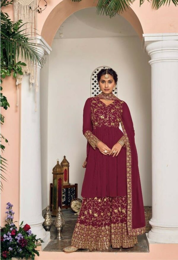 Eba Moksh 1430 - Faux Georgette Heavy Chinon With Embroidery Suit