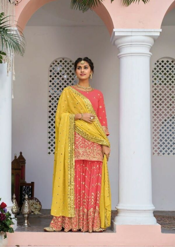Eba Moksh 1430 - Faux Georgette Heavy Chinon With Embroidery Suit