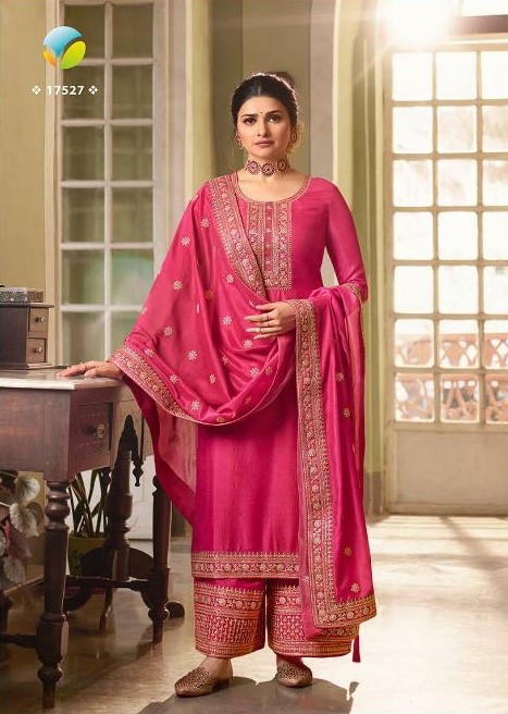 Vinay Shaheen 17528 - Embroidered Silk Georgette With Work Suit