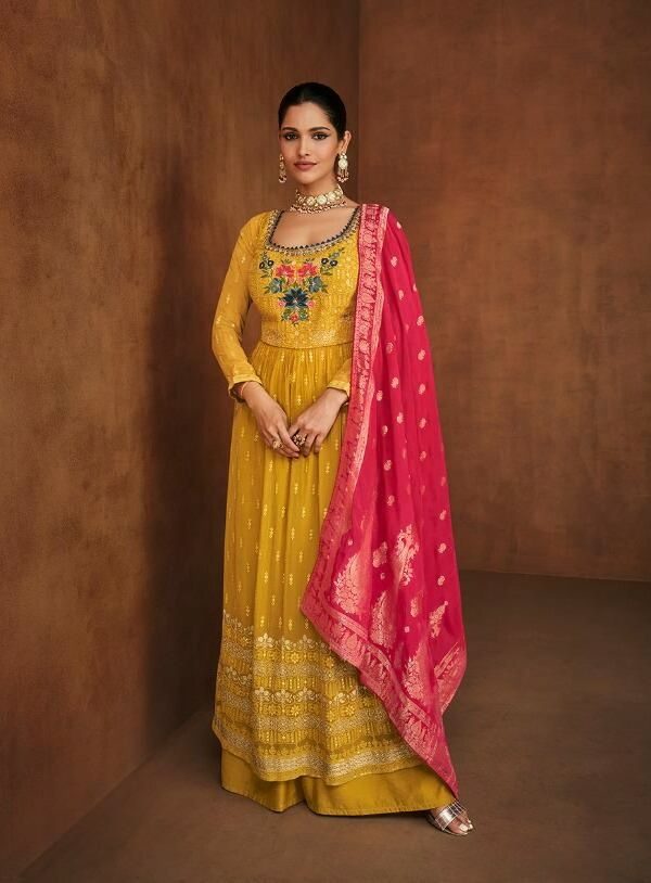 Aashirwad Noura 9105 - Real Georgette With Embroidery Suit