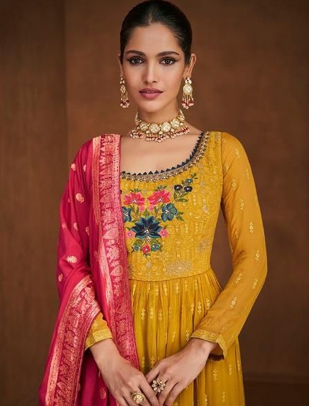 Aashirwad Noura 9108 - Real Georgette With Embroidery Suit