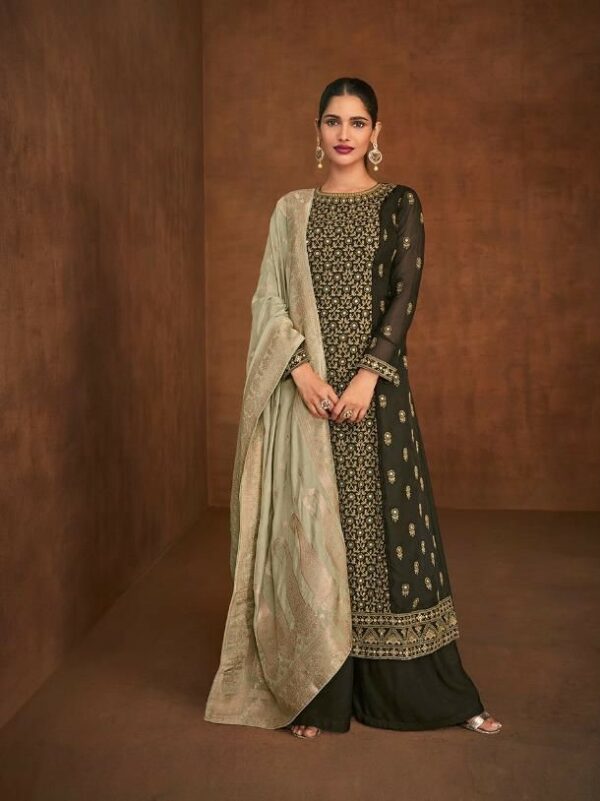 Aashirwad Noura 9108 - Real Georgette With Embroidery Suit