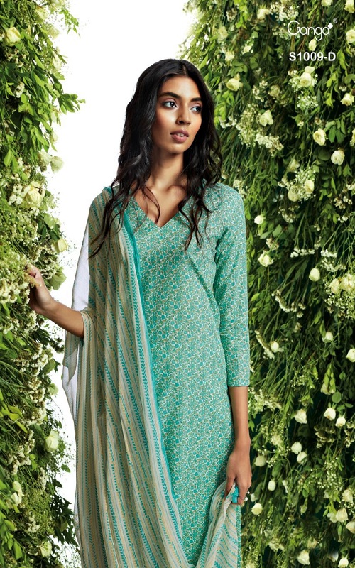 Cotton Cambric With Knotwork & Lace Work Suit