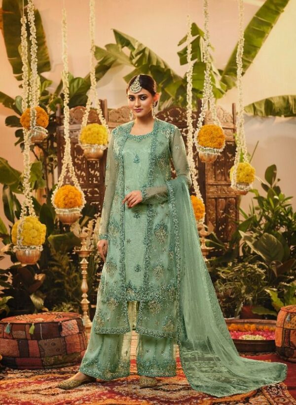 Swagat Swati 3202 - Butterfly Net With Embroidery