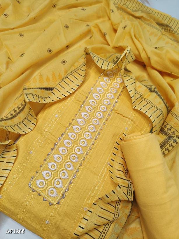 Pure Soft Cotton Embroidered Suit - The Indian Fashion