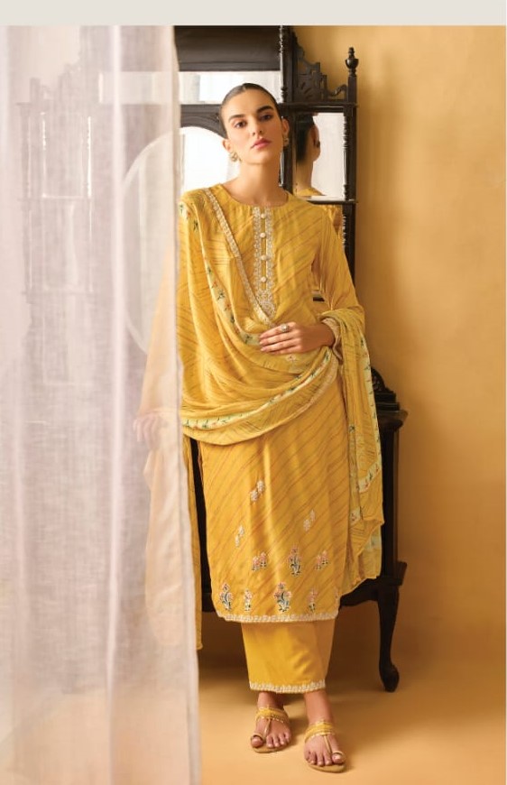 Kimora Tarang 8778 - Pure Muslin Print With Embroidery Suit