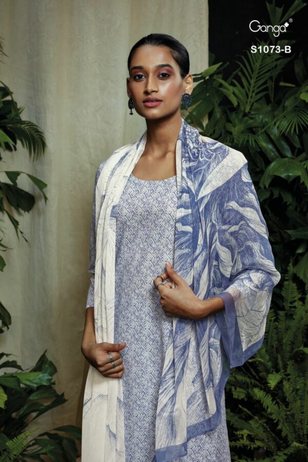 Ganga Timilia S1073D - Premium Cotton Printed Suit