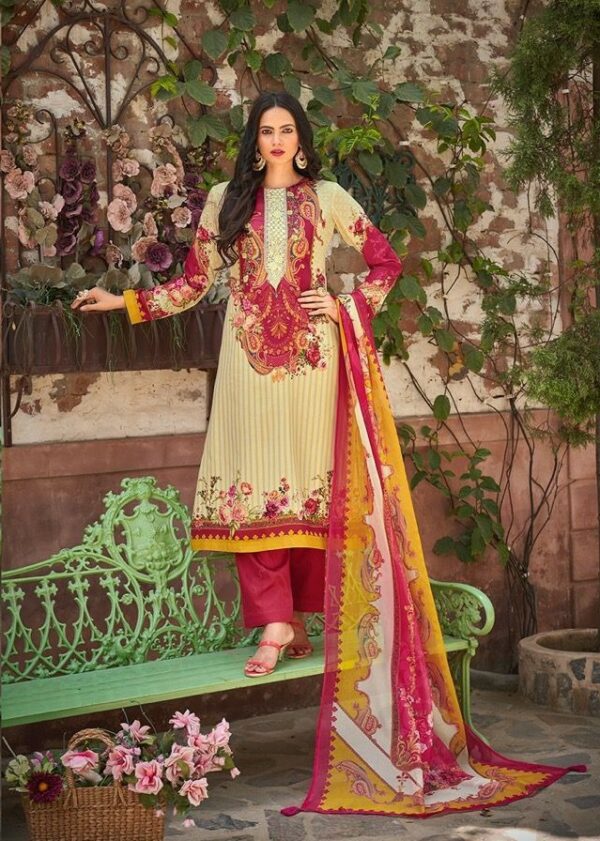 PRM Coco 201 - Pure Jam Silk With Digital Print & Fancy Embroidery Suit