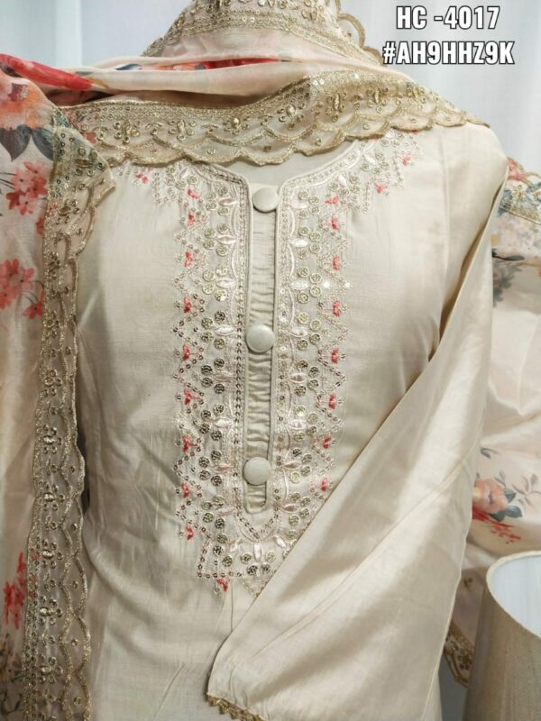 Pure Jam Cotton With Beautiful Embroidery Suit