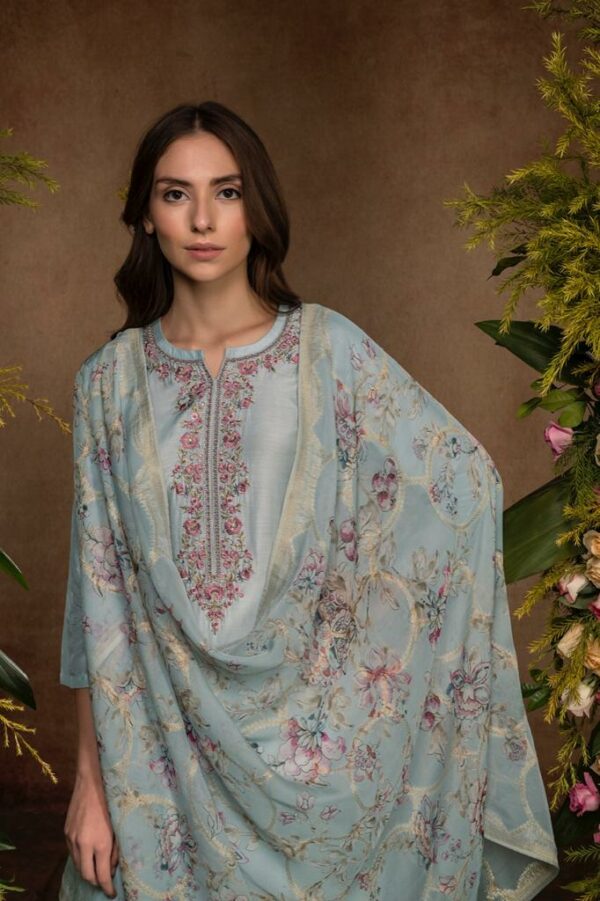 Naariti Tyahara - Pure Muslin Silk With Embroidery & Handwork Suit