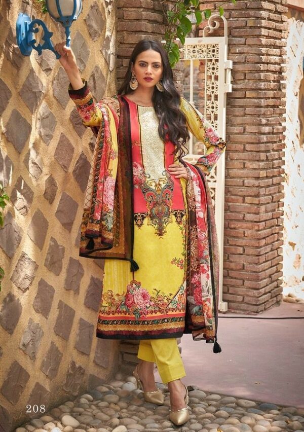 PRM Coco 201 - Pure Jam Silk With Digital Print & Fancy Embroidery Suit
