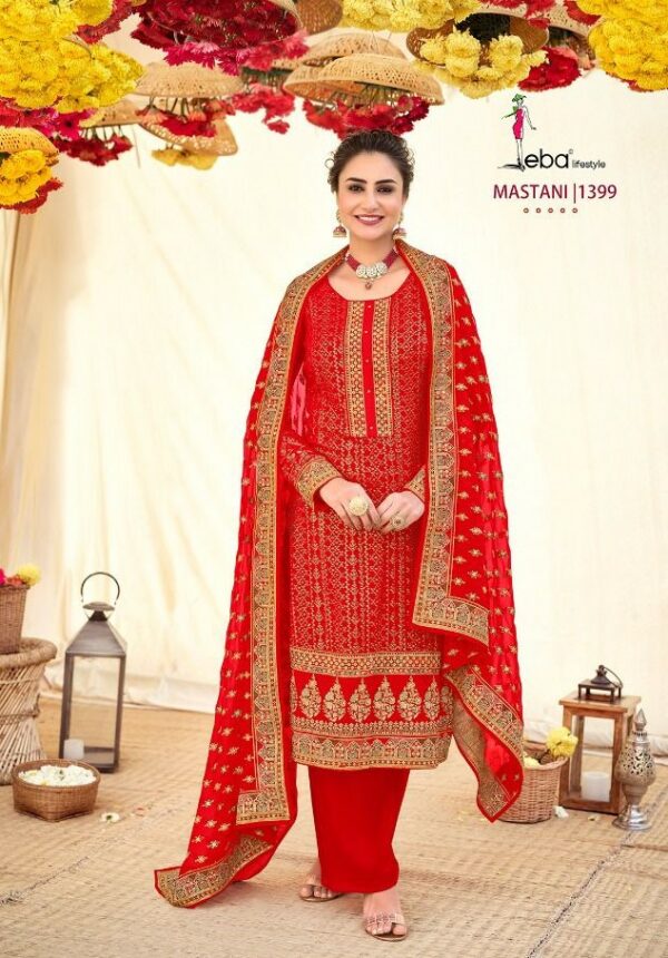Eba Mastani 1402 - Georgette With Heavy Embroidery Work Suit