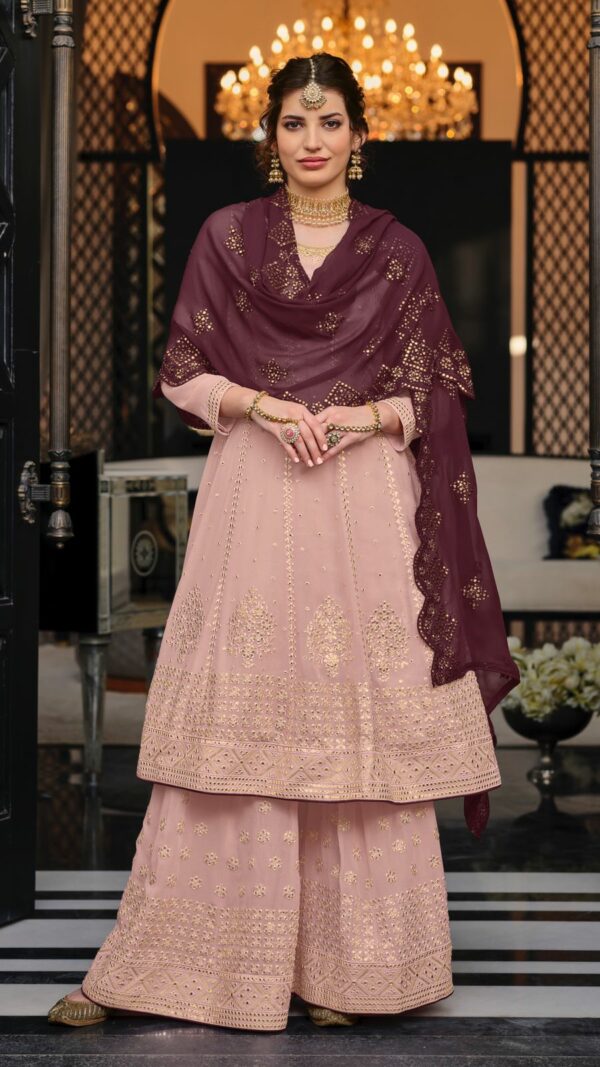 Eba Baani 1445 - Georgette & Chinon With Embroidery Suit