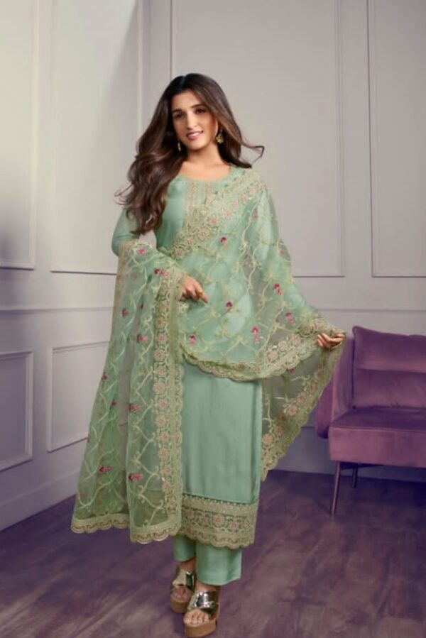 Vinay Shabaa 60727 - Embroidered Dola Suit