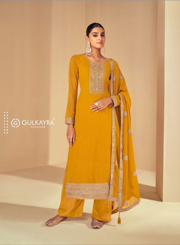 Gulkayra Sabnam 7151 - Real Georgette With Work Suit