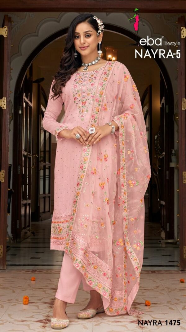 Eba Nyra 1478 - Pure Viscose Maheshwari Silk With Embroidery Suit