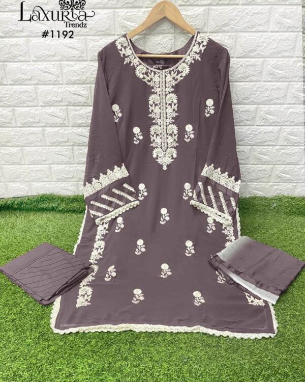Designer Tunic With Pant & Dupatta - Ready To Wear