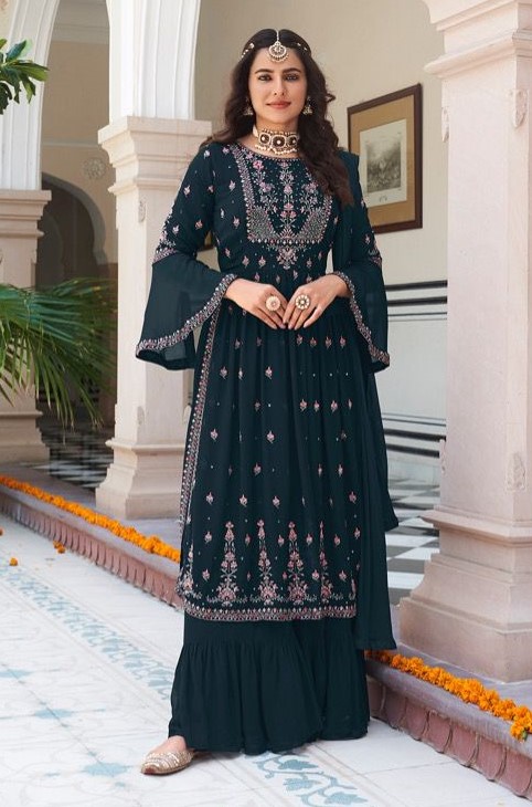 Eba Mehar 1482 - Faux Georgette With Embroidery Work Suit