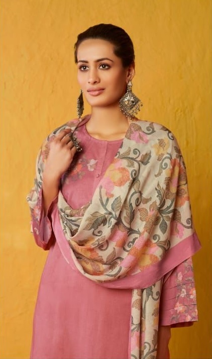 Sudriti Latika 285 - Pashmina Twill Digital Print With Handwork Suit