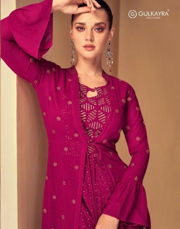 Gulkayra Forever 7155 - Real Georgette With Embroidery Work Indo-Western Dress