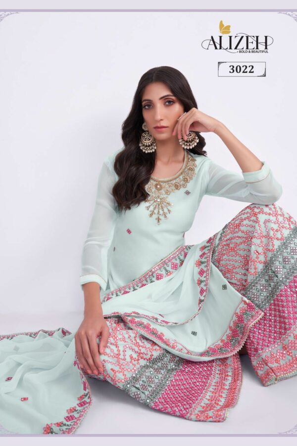 Alizeh Almora 3025 - Georgette With Embroidery Party Wear Dress