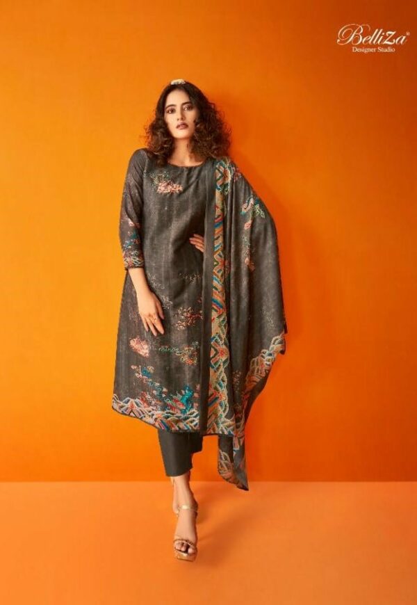 Belliza Nature 008 - Pure Heavy Jam Cotton Digital Print With Embroidery Suit