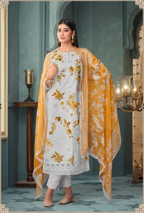 Shiddat Kian 1001 - Cotton Cambric Printed With Handwork & Embroidery Suit