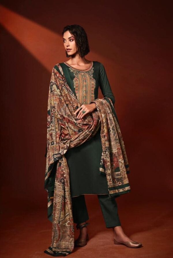 Mumtaz Nazm 1002 - Pure Viscose Cotton Satin With Heavy Embroidery Suit