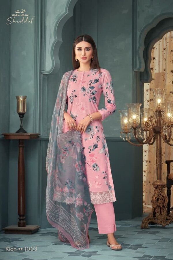 Shiddat Kian 1003 - Cotton Cambric Printed With Handwork & Embroidery Suit