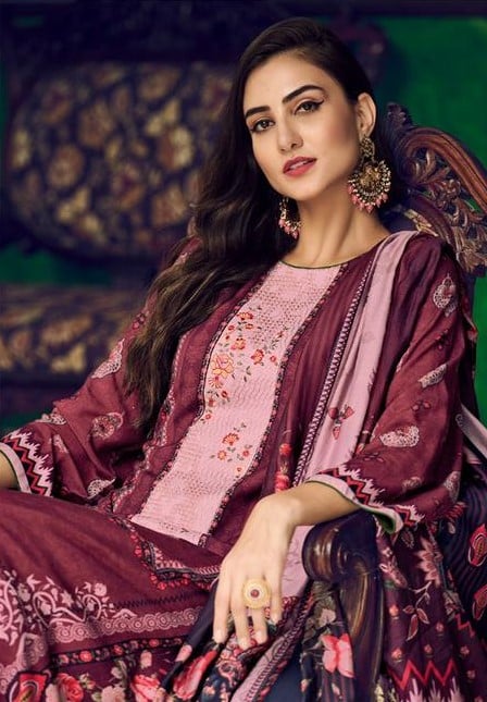 Kilory Gulnaaz 12297 - Pure Jam Cotton Print With Embroidery Suit