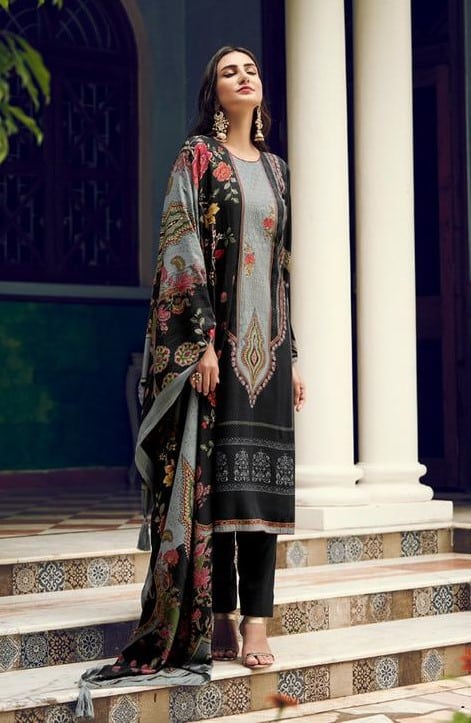 Kilory Gulnaaz 12298 - Pure Jam Cotton Print With Embroidery Suit