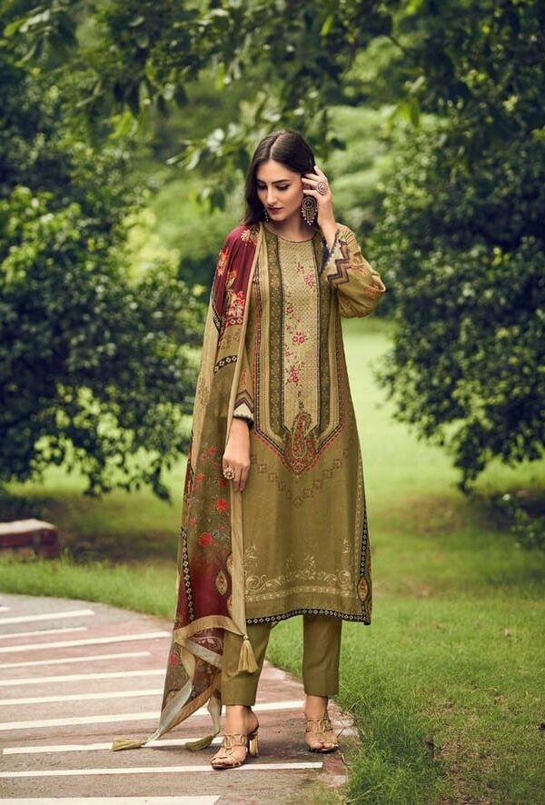 Kilory Gulnaaz 12301 - Pure Jam Cotton Print With Embroidery Suit