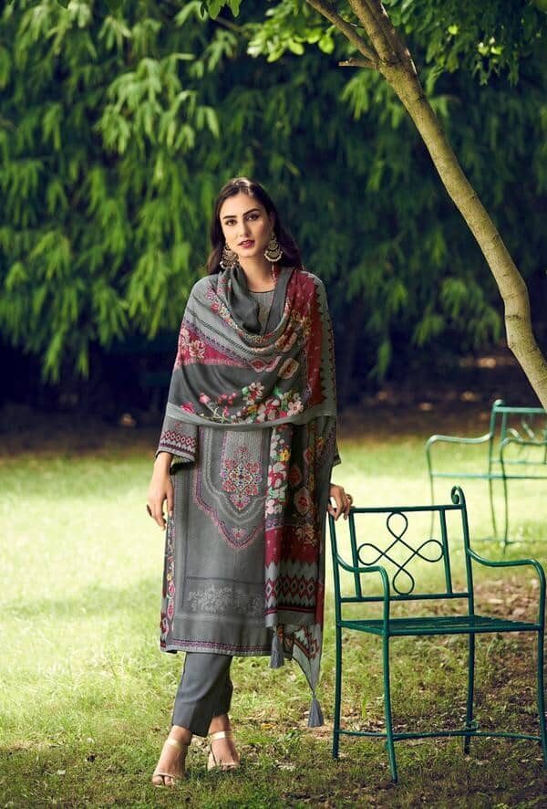 Kilory Gulnaaz 12302 - Pure Jam Cotton Print With Embroidery Suit