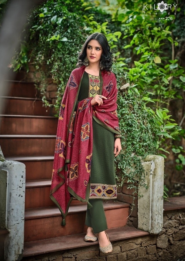 Kilory Hayat 278 - Pure Jam Cotton Print With Embroidery Suit