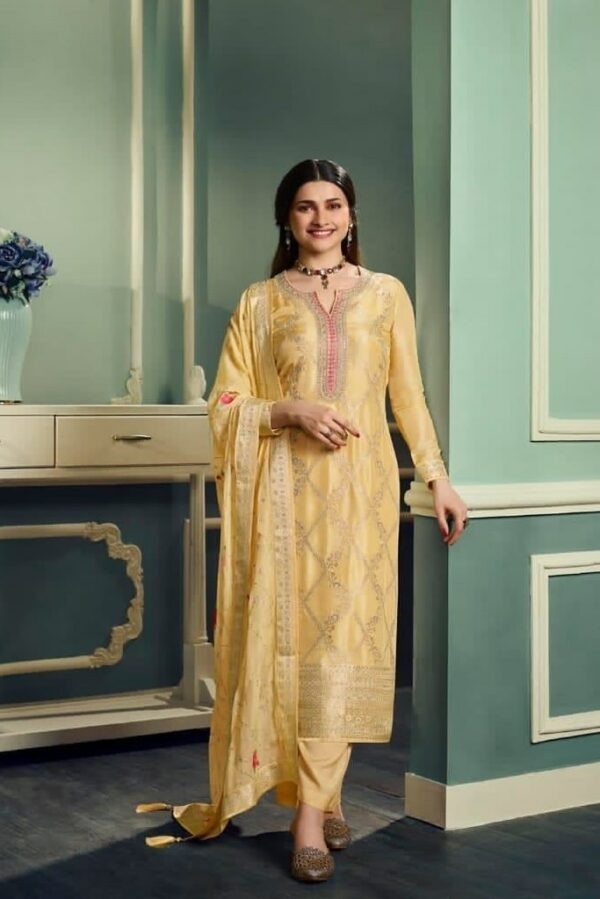 Vinay Aarzoo 61988 - Dola Jacquard With Double Zari Work Suit