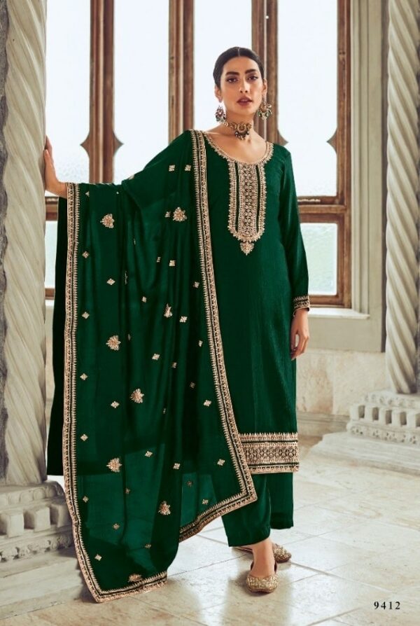 Aashirwad Gunjan 9417 - Premium Silk With Work Suit