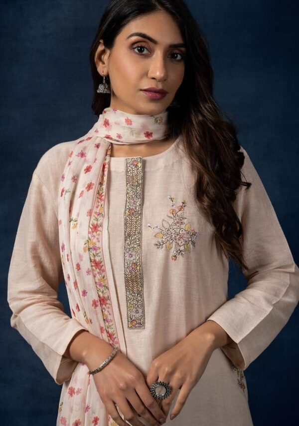 Naariti Aadhbhut - Linen With Embroidery And Handwork Suit