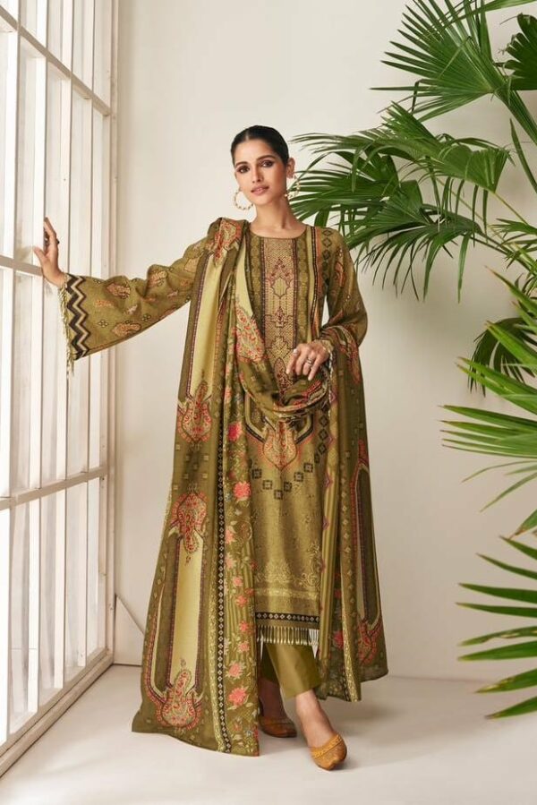 Mumtaz Elan 10007 - Pure Cotton Satin Digital Print with Embroidery Suit