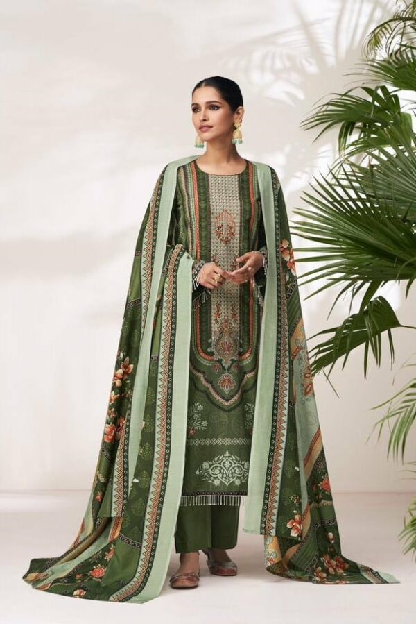 Mumtaz Elan 10001 - Pure Cotton Satin Digital Print with Embroidery Suit