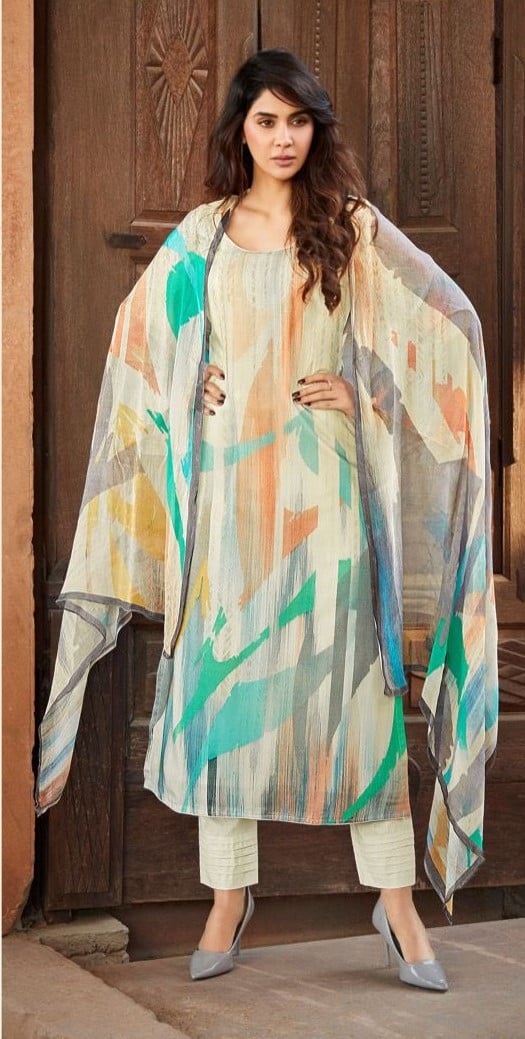YesFab Alyona 1004 - Digital Printed Lawn Suit