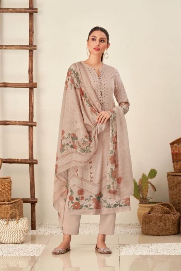 Shiddat Polka 1010 - Block Printed Cotton Cambric With Knotwork Suit