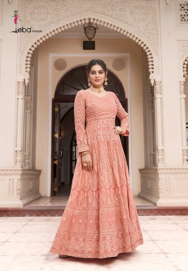 Eba Parisha 1534 - Georgette & Chinon With Heavy Embroidery Party Wear Stitched Dress
