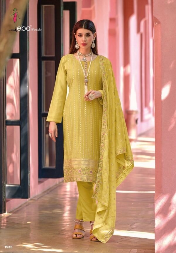 Eba Sisa 1538 - Chinon& Georgette With Heavy Embroidery Party Wear Suit