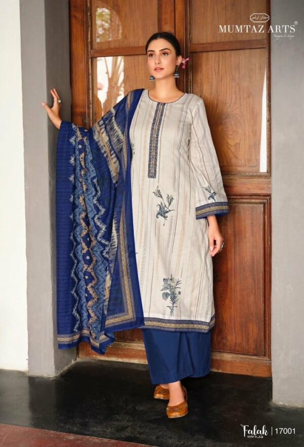 Mumtaz Falak 17004 - Pure Lawn Cotton Cambric Digital With Embroidery Suit