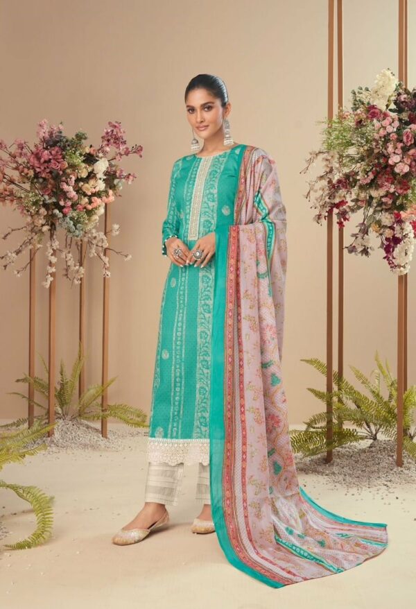 Mumtaz Samar 21001 - Pure Lawn Cotton Digital With Embroidery Suit