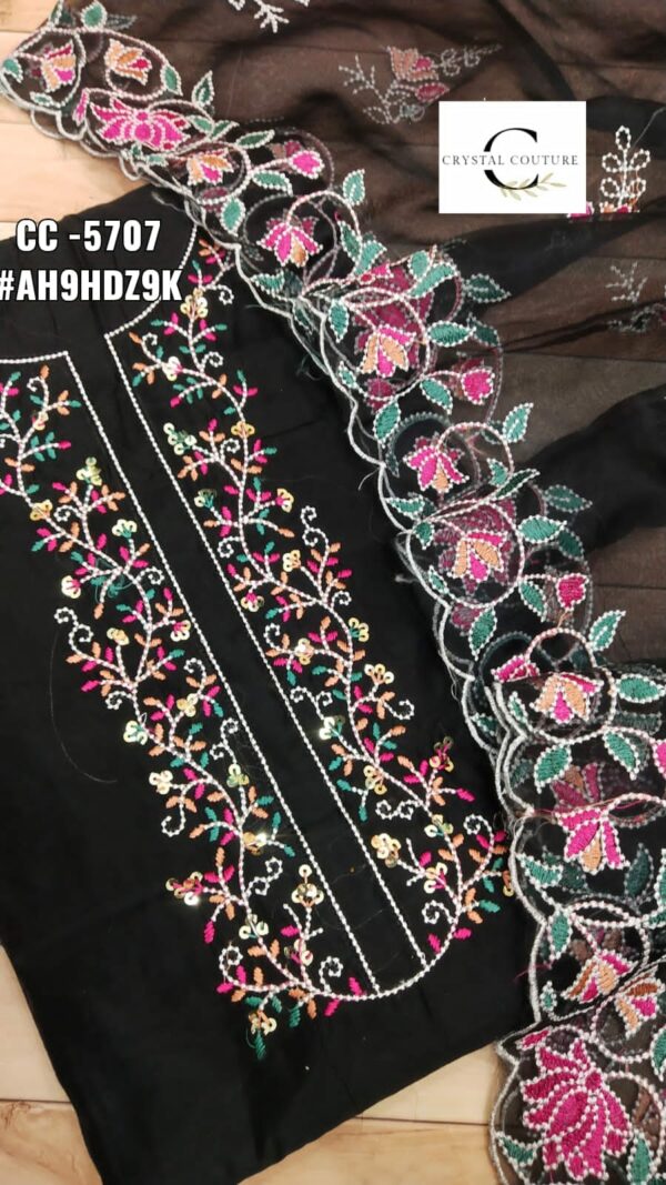 Premium Maheshwari Chanderi With Beautiful Resham Embroidered Suit
