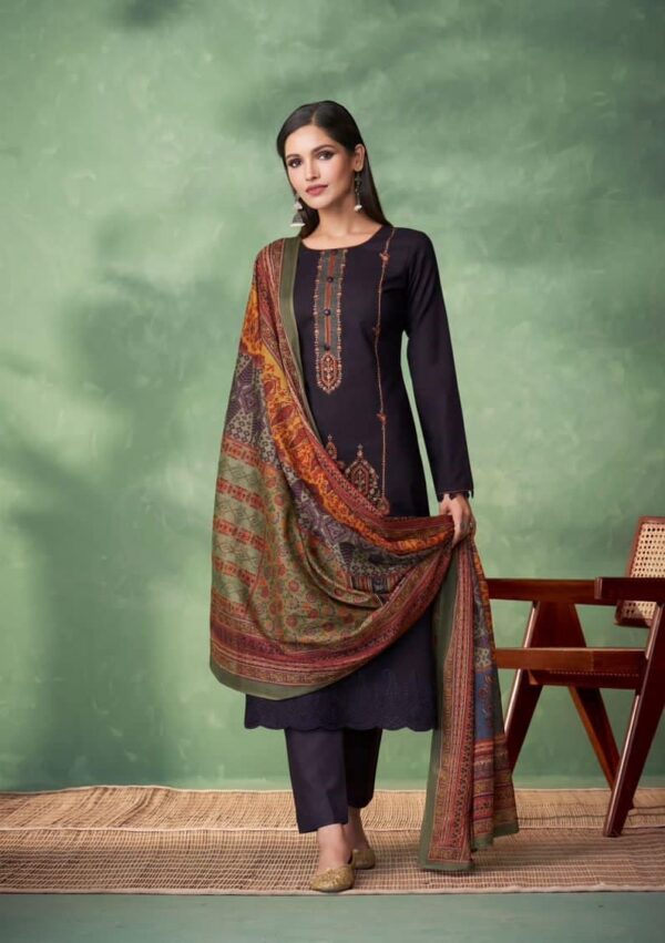 Mumtaz Adira 6002 - Pure Cotton Satin Digital Print With Embroidery Suit