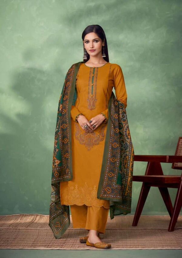 Mumtaz Adira 6005 - Pure Cotton Satin Digital Print With Embroidery Suit