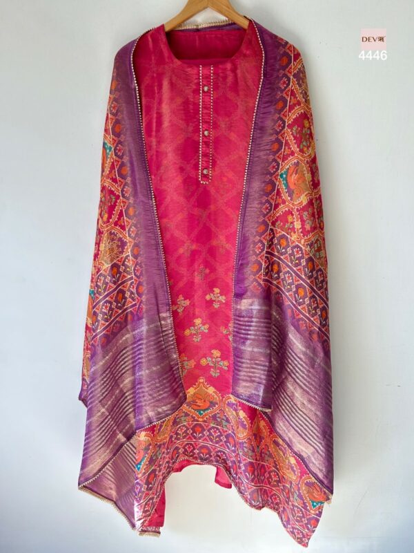 Pure Gajji Silk With Digital Print Suit